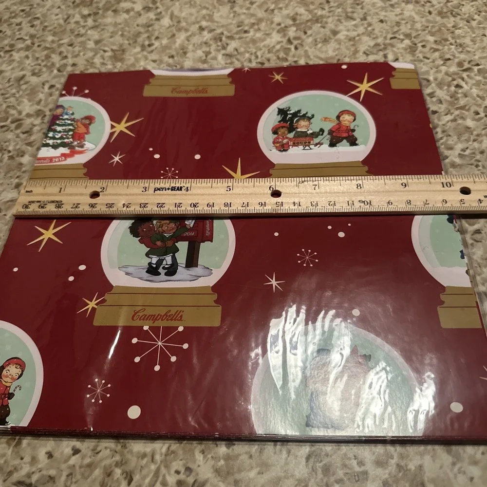 Vintage Campbell's Soup Rare Christmas Wrapping Paper